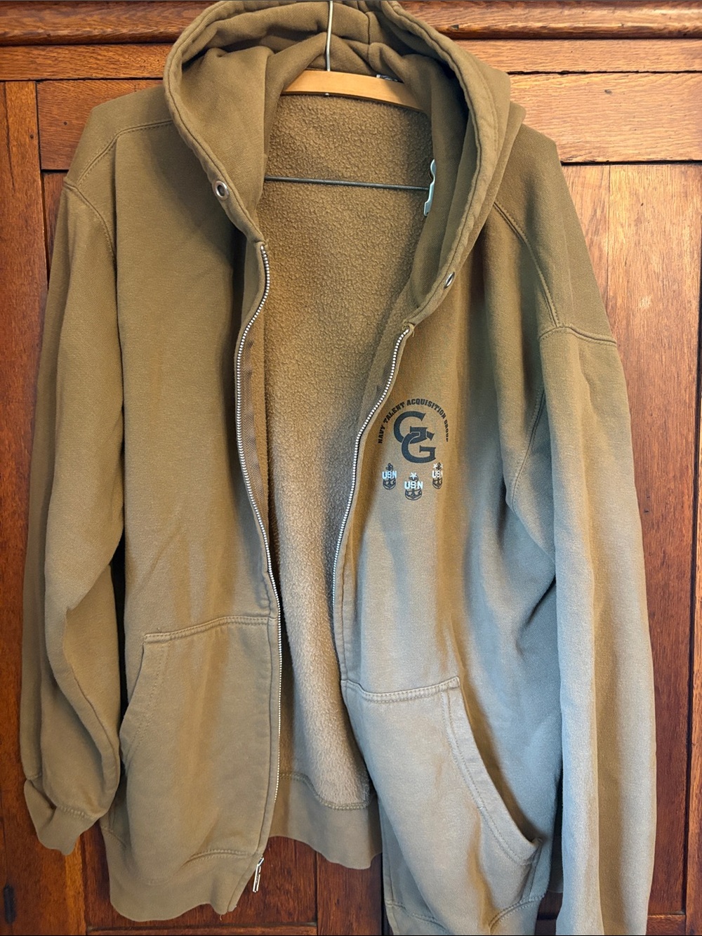 XL Navy hooded sweatshirt full zip